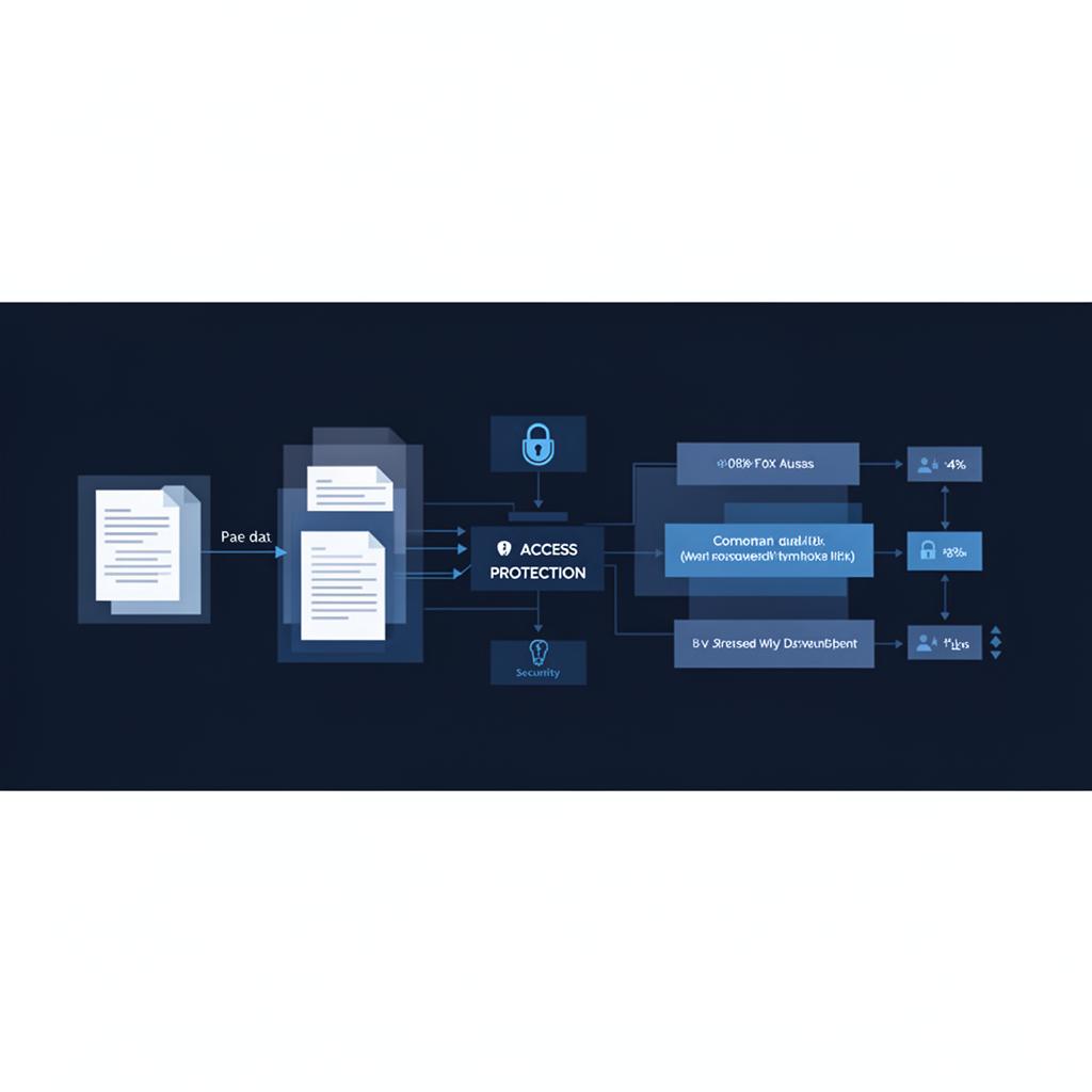 Representación conceptual de datos empresariales ordenados y protegidos dentro de una operativa digital.